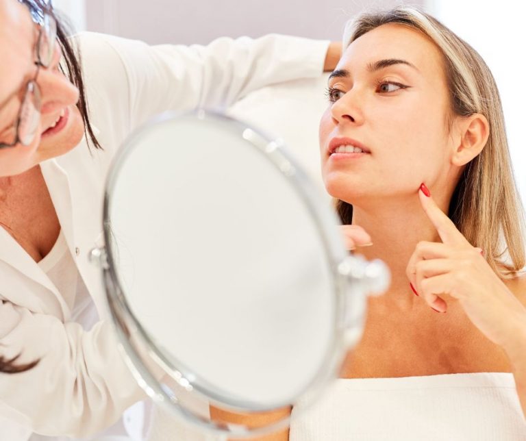 Failed surgical facelift